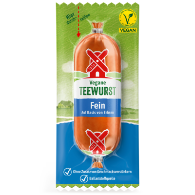 4000405001394 Vegane Teewurst fein SB 100g Packshot