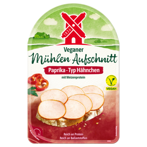 4000405003398 Veganer Mühlen Aufschnitt Paprika 70g