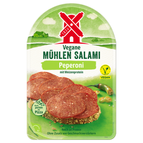 4000405002971 Vegane Mühlen Salami Peperoni 80g