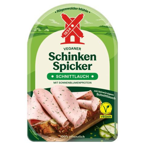 4000405004470 Veganer Schinken Spicker Schnittlauch 80g