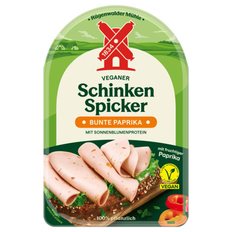 4000405004982 Veganer Schinken Spicker Bunte Paprika 80g