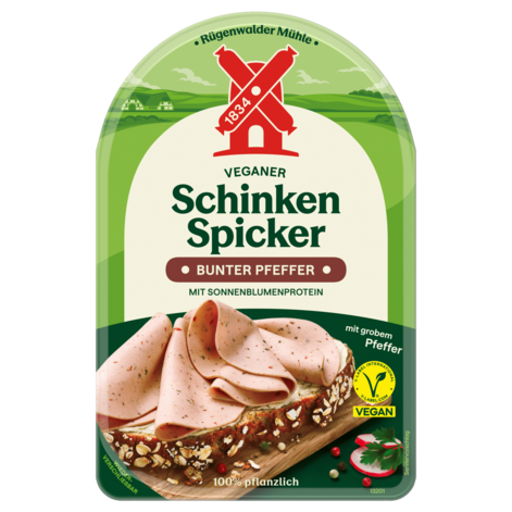 4000405004999 Veganer Schinken Spicker Bunter Pfeffer 80g