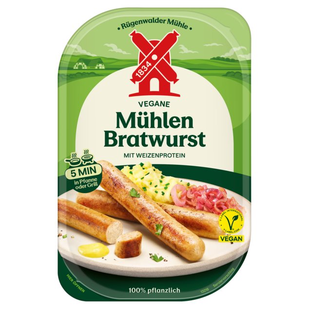 4000405001752 Vegane Mühlen Bratwurst 180g 5