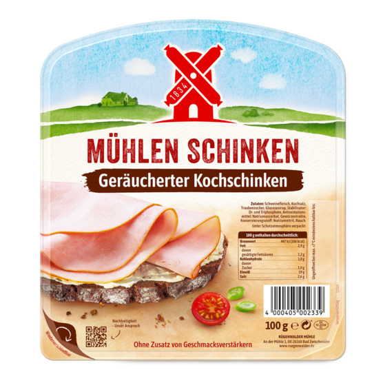 4000405002339 muehlen schinken geraeucherter kochschinken 100g Packshot