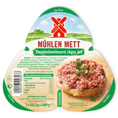 Muehlen Mett Jaeger Art 100g Front 4000405003077 Packshot