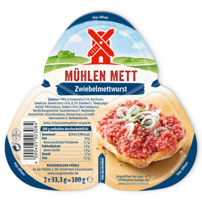 Muehlen Mett Zwiebel 100g Front 4000405003084 Packshot