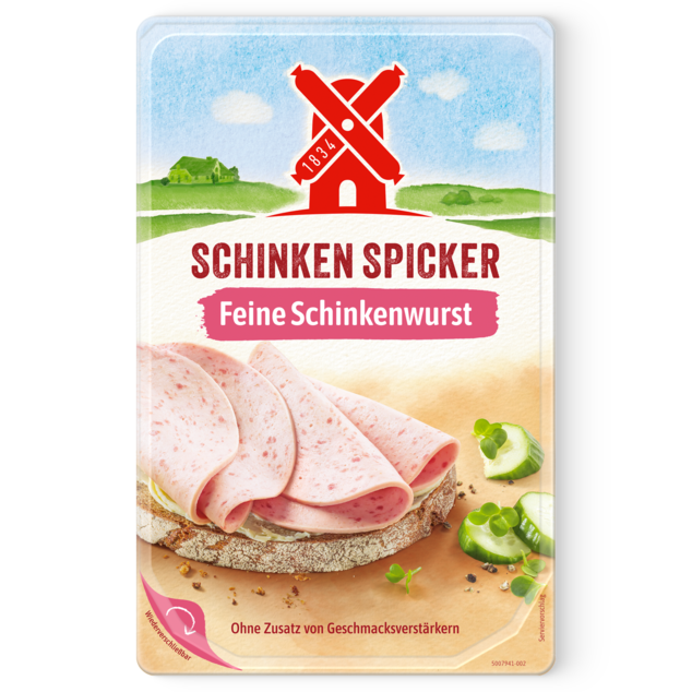 Schinken Spicker feine Schinkenwurst 80g 4000405004340 Packshot