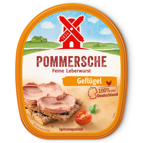 4000405002070 Pommersche Gutsleberwurst Gefluegel Becher 125g Front Packshot