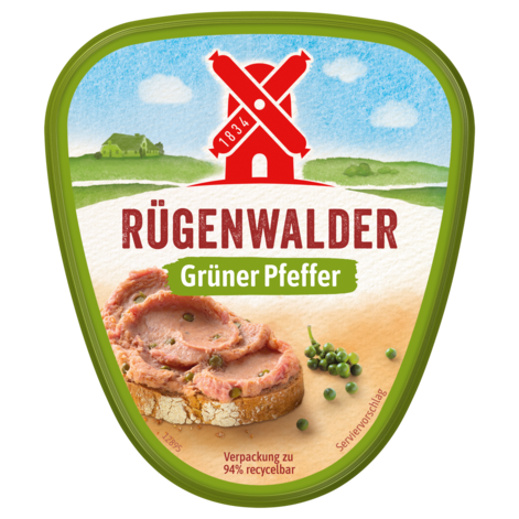 4000405003732 ruegenwalder teewurst mit gruenem pfeffer becher 125g front ab 20241202