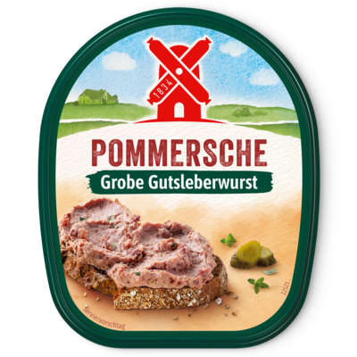 4000405002087 Pommersche Gutsleberwurst grob Becher 125g Front Packshot
