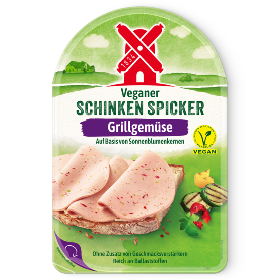 4000405004593 Veganer Schinken Spicker Grillgemüse 80g von der Rügenwalder Mühle