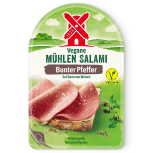 4000405005415 Vegane Mühlen Salami Bunter Pfeffer 80g Packshot