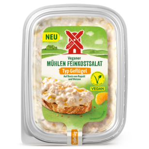 4000405001790 Veganer Mühlen Feinkostsalat Typ Gefluegel 150g Becher Packshot Front