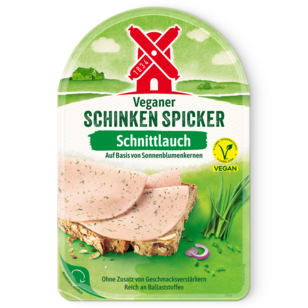 4000405004470 Veganer Schinken Spicker Schnittlauch 80g Packshot