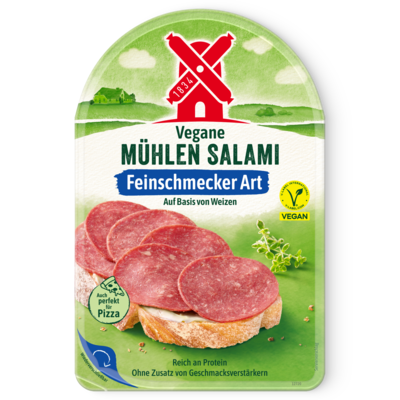 4000405002476 Vegane Mühlen Salami Feinschmecker Art 80g Packshot