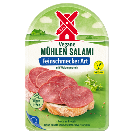 Rügenwalder Mühle 4000405002476 vegane muehlen salami feinschmecker art, 80g, Packshot gülttig ab 20240909