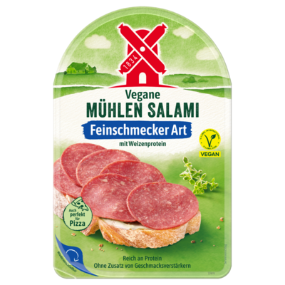 Rügenwalder Mühle 4000405002476 vegane muehlen salami feinschmecker art, 80g, Packshot gülttig ab 20240909