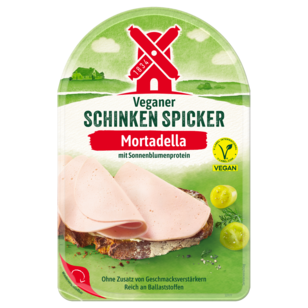 Rügenwalder  Mühle 4000405004968 veganer schinken spicker mortadella 80g - Packshot gültig ab 20240909
