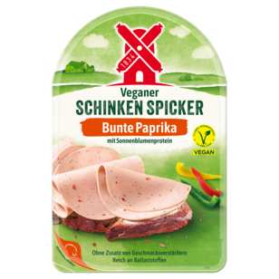 Rügenwalder Mühle 4000405004982 veganer schinken spicker bunte paprika, 80g Packshot gültig ab 20240909 