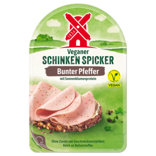 Rügenwalder Mühle 4000405004999 veganer schinken spicker bunter pfeffer, 80g - Packshot gültig ab 20240909 