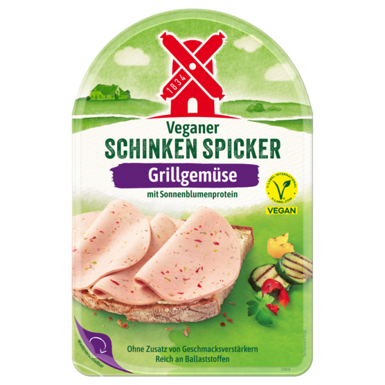 Rügenwalder Mühle 4000405004593 veganer schinken spicker grillgemüse, 80g - Packshot gültig ab 20240916