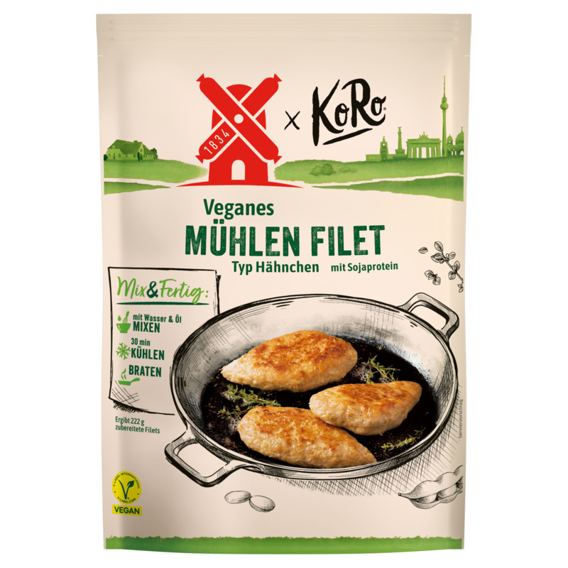 Mix &amp; Fertig Vegane Mühlen Frikadellen x KoRo | Rügenwalder Mühle