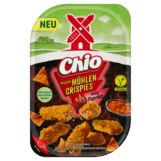 4000405003817 Vegane Mühlen Crispies Chio Wild Paprika 180g
