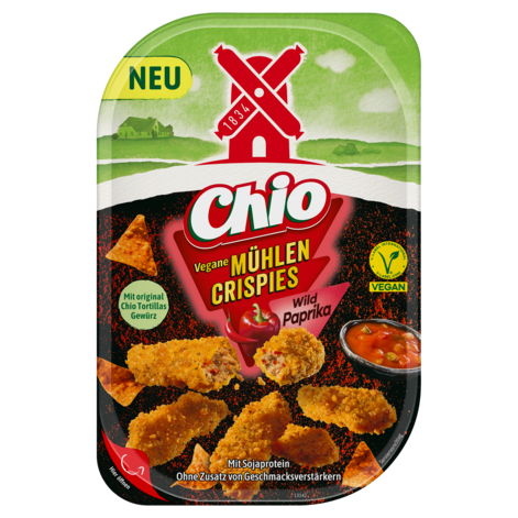 Vegane Mühlen Crispies Chio Wild Paprika | Rügenwalder Mühle ...