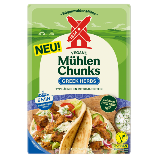 4000405003961 Vegane Muehlen Chunks Greek Herbs Front