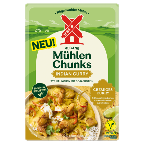 4000405003978 Vegane Muehlen Chunks Indian Curry Front