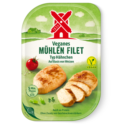 4000405001356 Veganes Mühlen Filet Typ Hähnchen 180g Packshot Rügenwalder Mühle