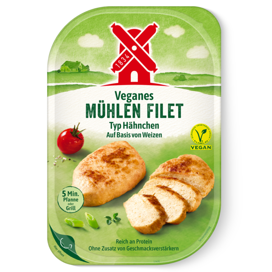 4000405001356 Veganes Mühlen Filet Typ Hähnchen 180g Packshot Rügenwalder Mühle