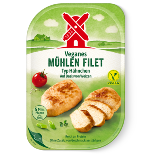 4000405001356 Veganes Mühlen Filet Typ Hähnchen 180g Packshot Rügenwalder Mühle