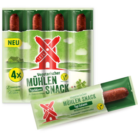 Vegetarischer Mühlen Snack Salami | Rügenwalder Mühle