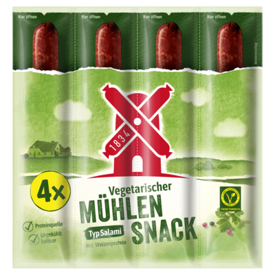 4000405001813 vegetarischer muehlen snack typ salami bundle 4x 20g