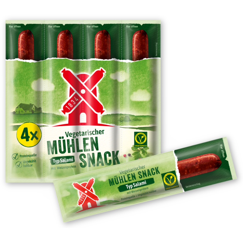 Vegetarische Mühlen Würstchen probieren Rügenwalder Mühle