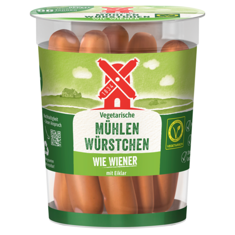 4000405002308 vegetarische Mühlen Würstchen 165g Front