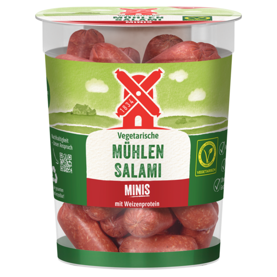 4000405002797 vegetarische Mühlen salami MINIS 165g Front