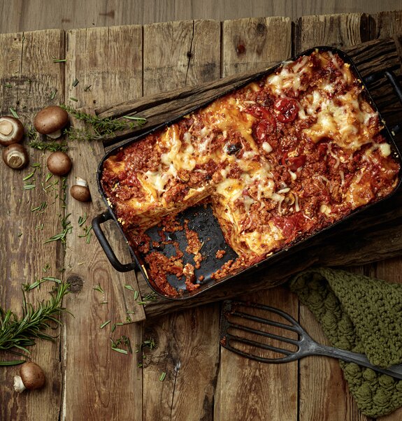Vegane Lasagne mit Champignons | Rügenwalder Mühle