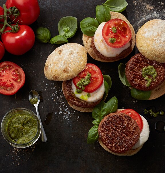 Vegane Caprese Burger