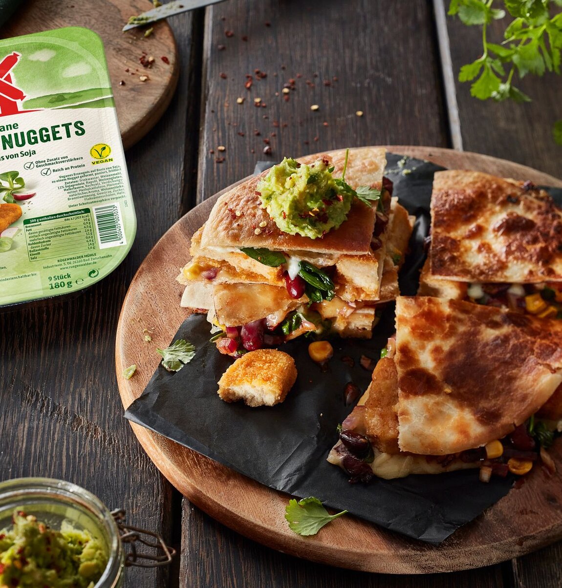 Quesadilla mit veganen Nuggets | Rügenwalder Mühle