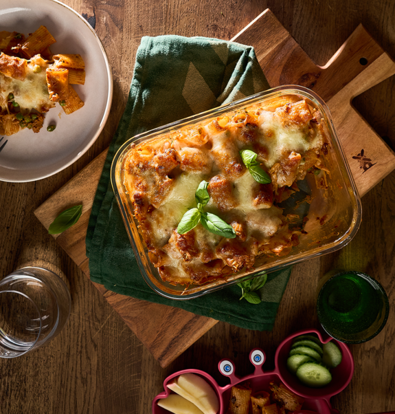 rwm rezept vegetarischer nudel hack auflauf