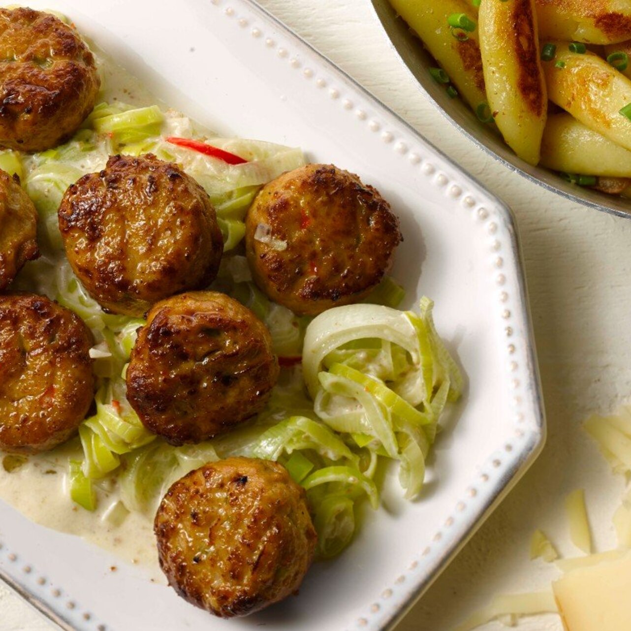 Vegane Frikadellen auf Porree-Gemüse | Rügenwalder Mühle
