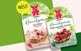 Rügenwalder Mühle launcht neue Range Hauchgenuss: 2 neue Sorten veganer Schinken und vegane Salami