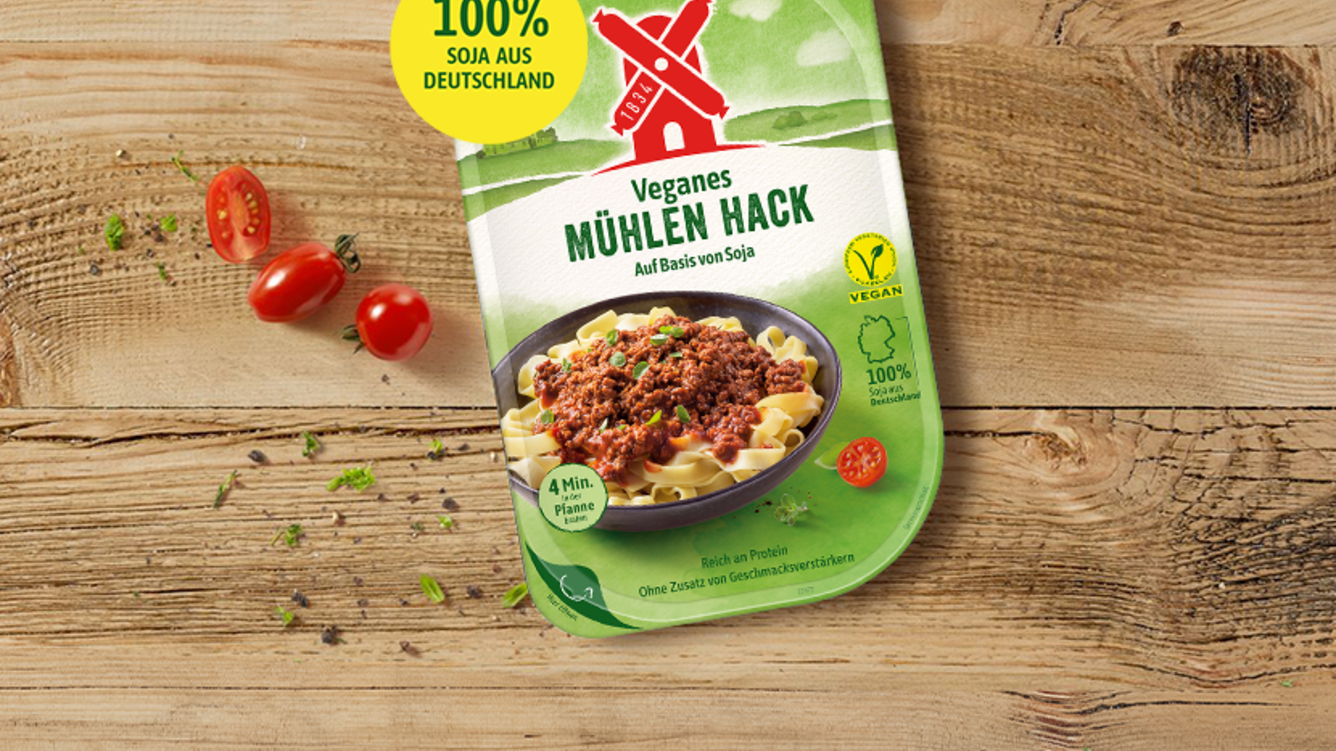 Das Vegane Mühlen Hack der Rügenwalder Mühle jetzt mit 100% Soja aus ...